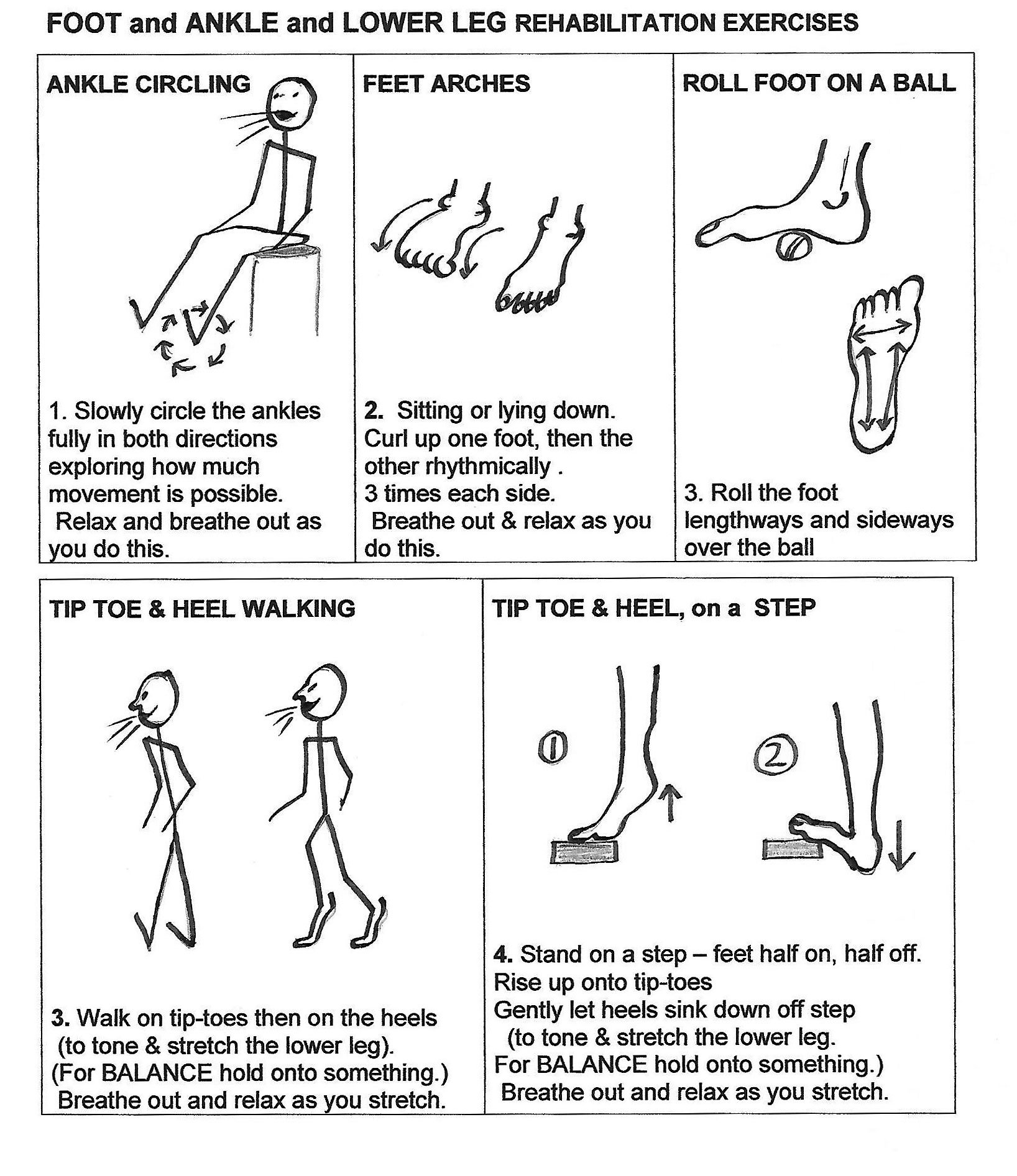 Easy Home Exercises . Foot & Ankle Home Excersize