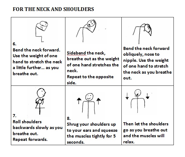 Easy Home Exercises . neckandshoulders worksheet
